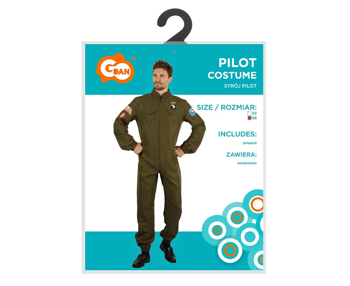 Strój dla dorosłych Pilot (kombinezon), rozm. 56