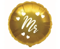 Balon foliowy 18" FX - Mr, złoty, pakowany KK