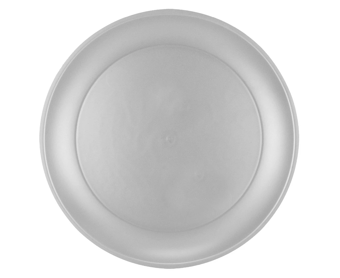 Talerz wielokrotnego użytku, srebrny, Decorata Party, 21 cm, 1 szt. KK