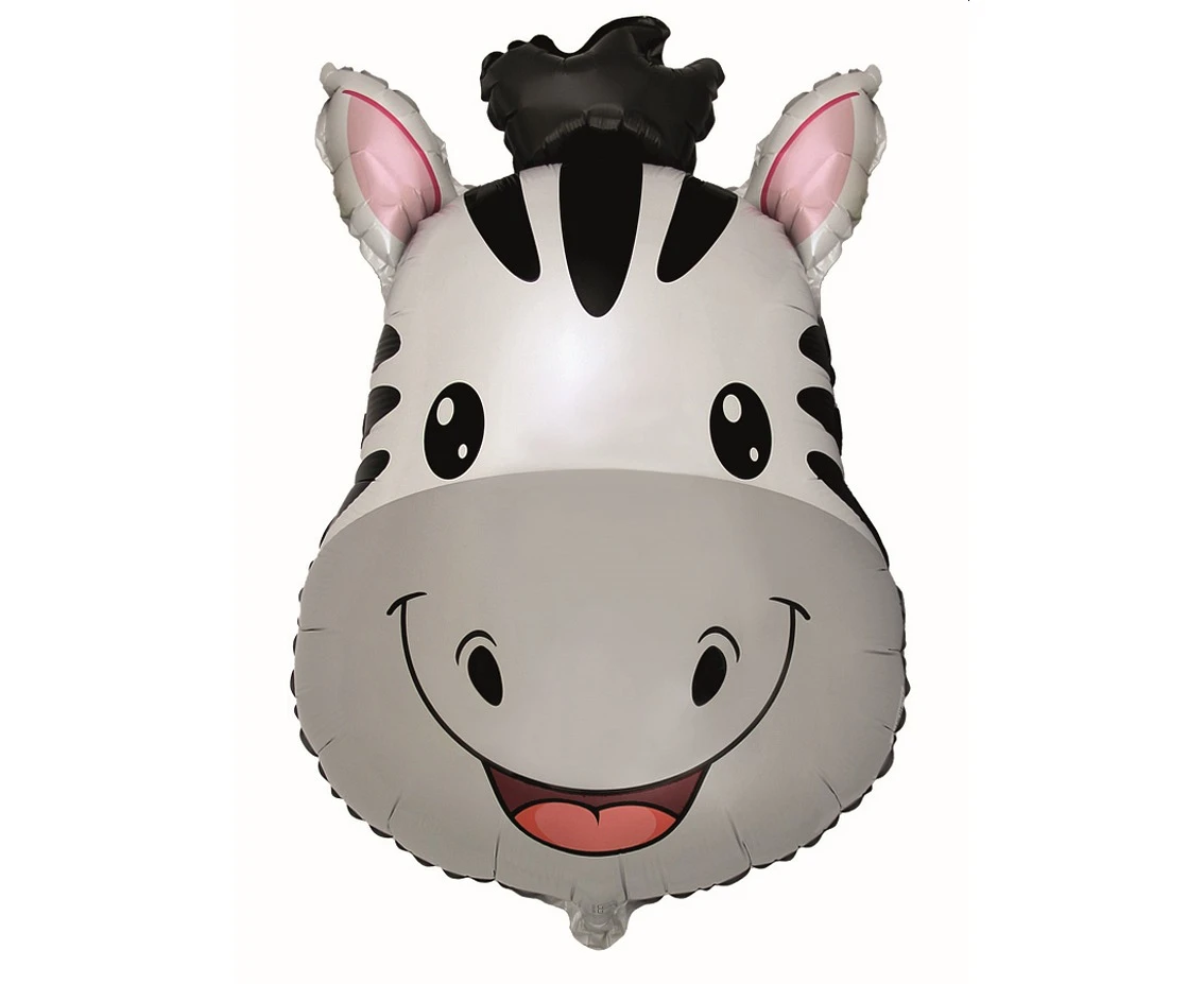 Balon foliowy 24" FX - Zebra (głowa), pakowany