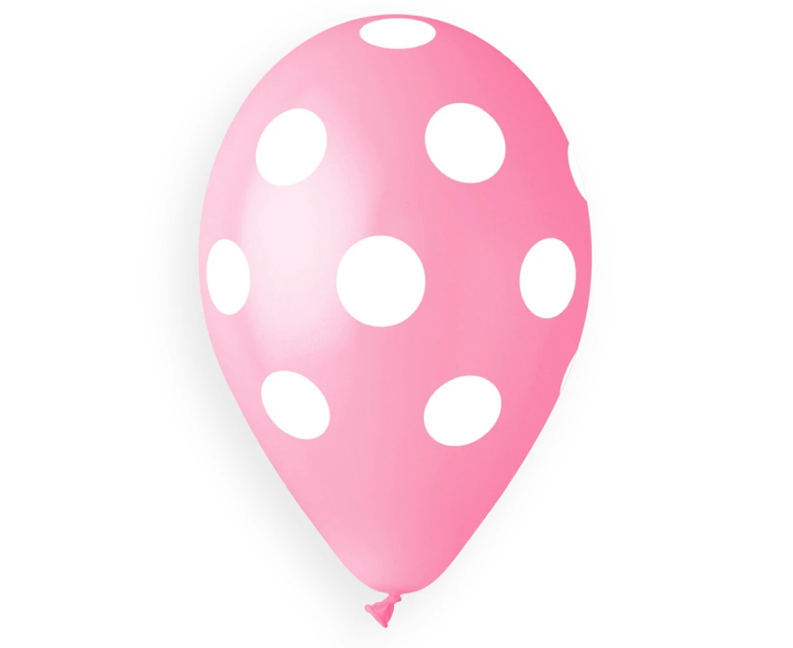 Balony B&C 12", grochy pastel różowe, 50szt.
