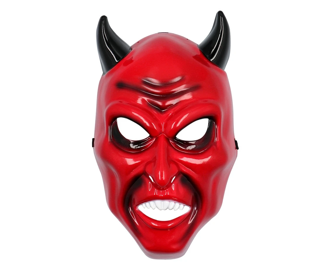 Maska na twarz Devil, czerwona
