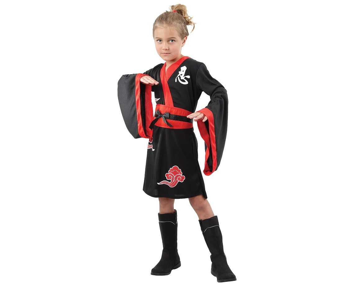 Zestaw dla dzieci Wojowniczka Ninja (sukienka, pasek), rozm.120/130 cm
