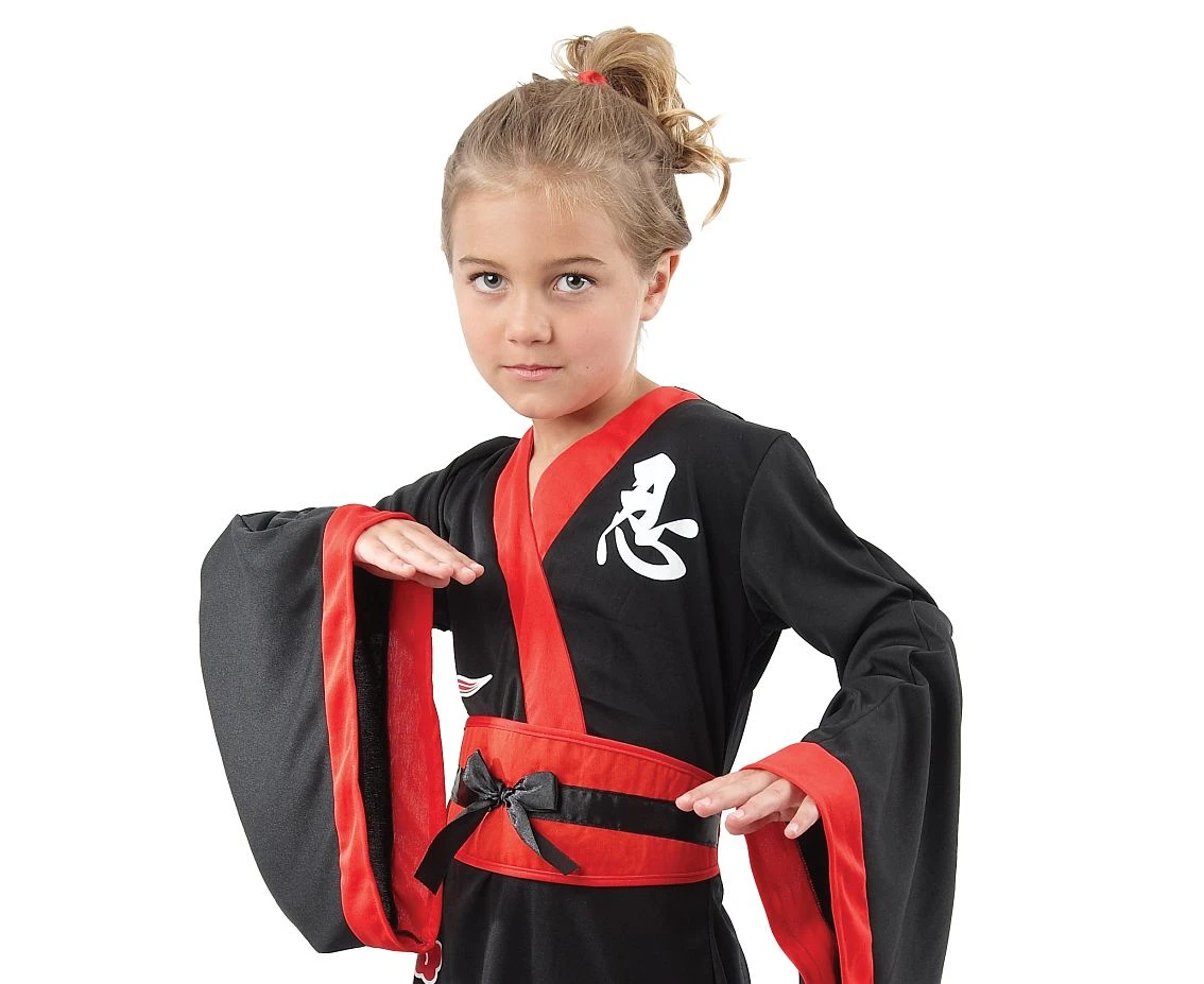 Zestaw dla dzieci Wojowniczka Ninja (sukienka, pasek), rozm.120/130 cm