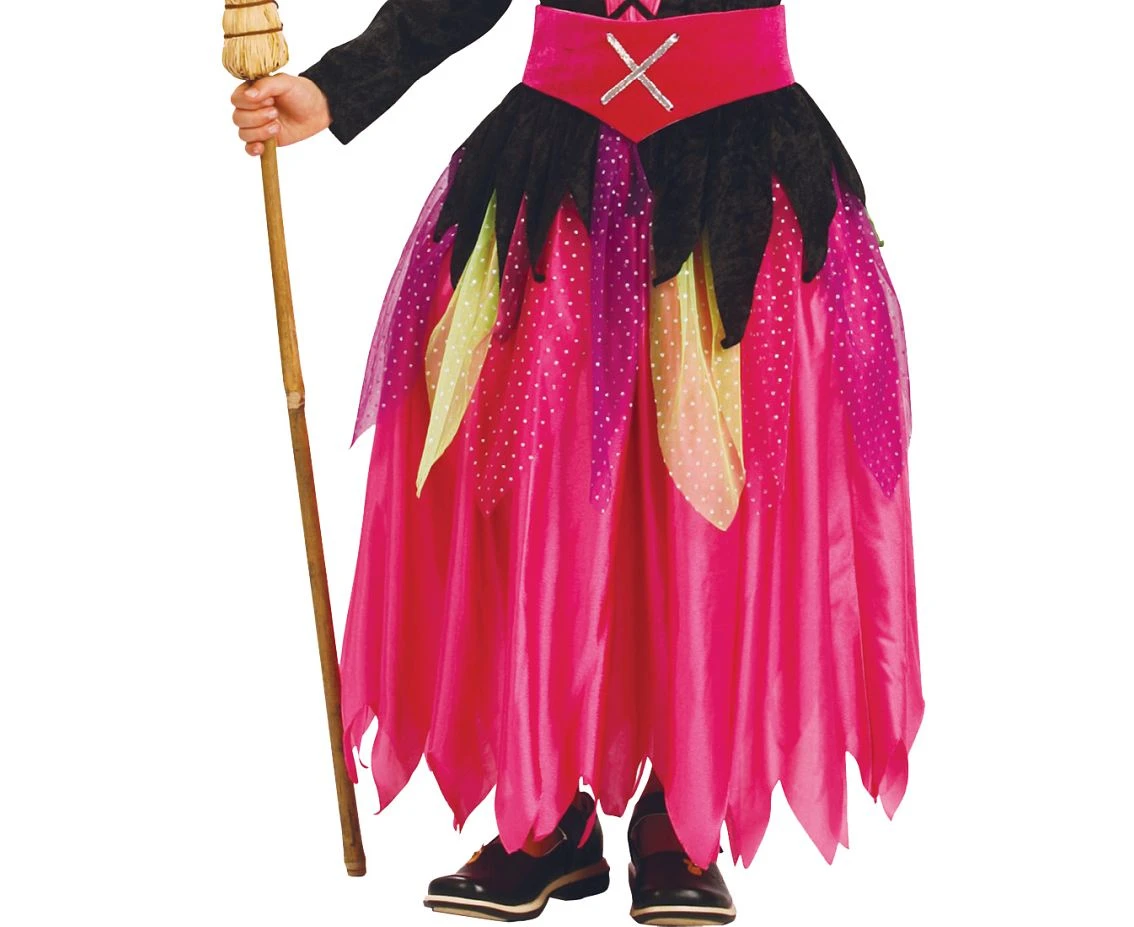 Zestaw dla dzieci Modna Czarownica (sukienka, kapelusz, pasek), rozm.120/130 cm