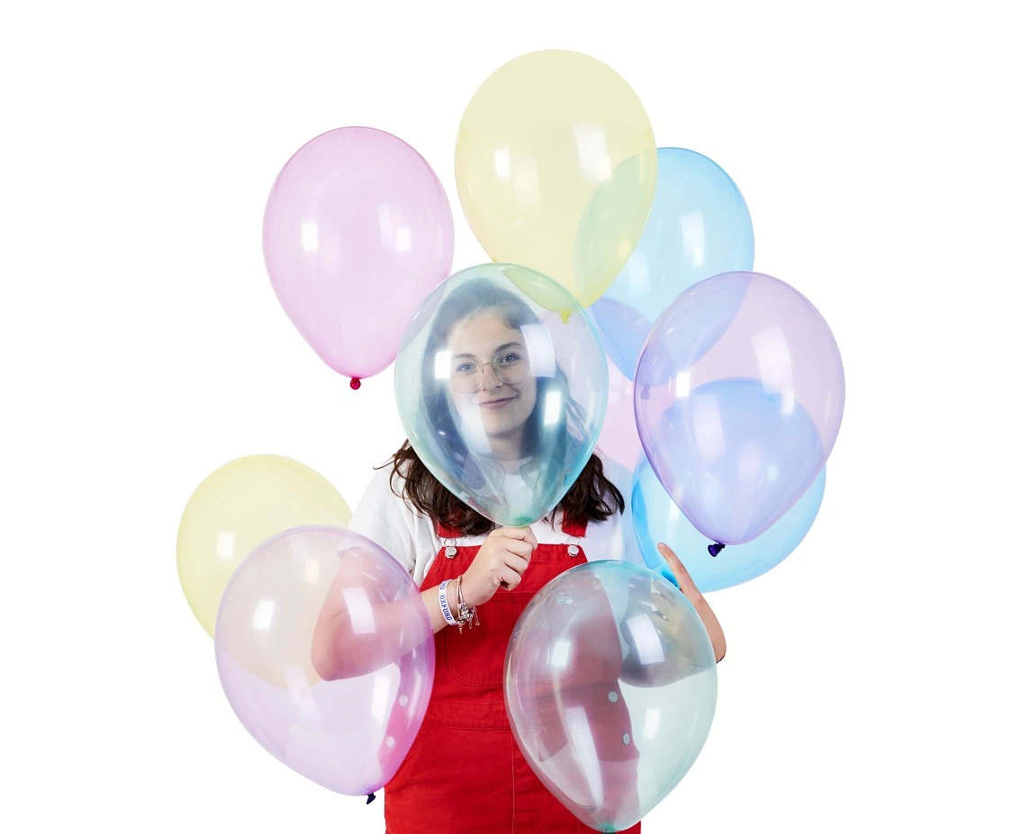 Balony Gemar 10", crystal mix, 100szt.