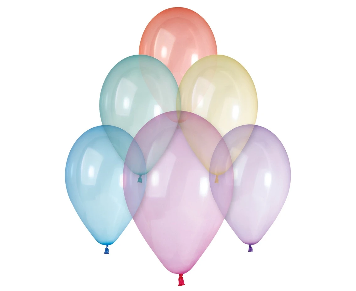 Balony Gemar 10", crystal mix, 100szt.