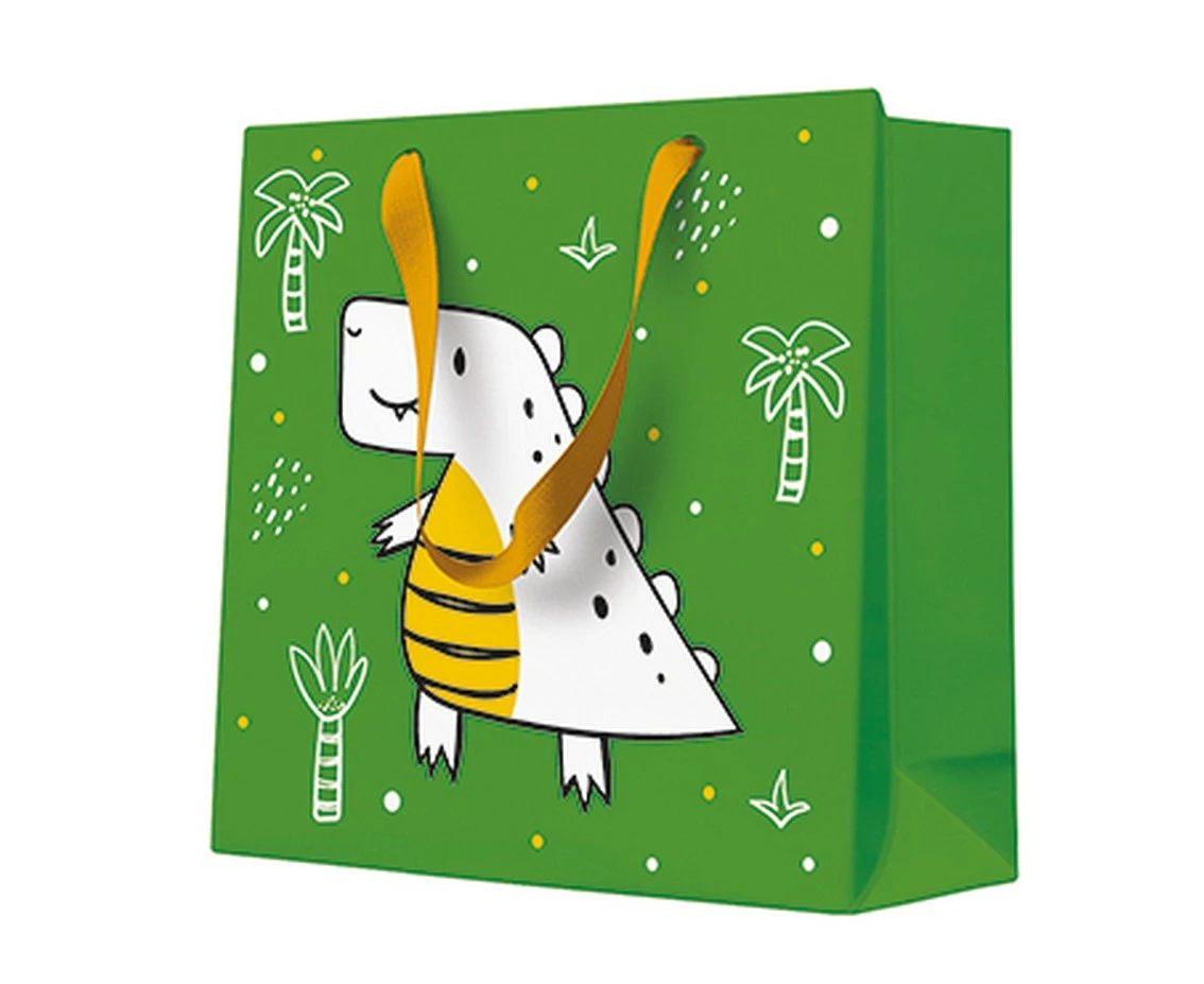 Torebka prezentowa Hello Dino, 17x17x6 cm