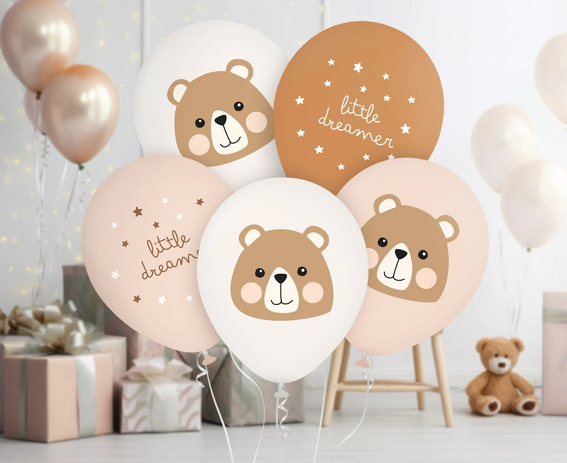 Balony Gemar 12", pastel premium hel dreamer (misio), 5szt.