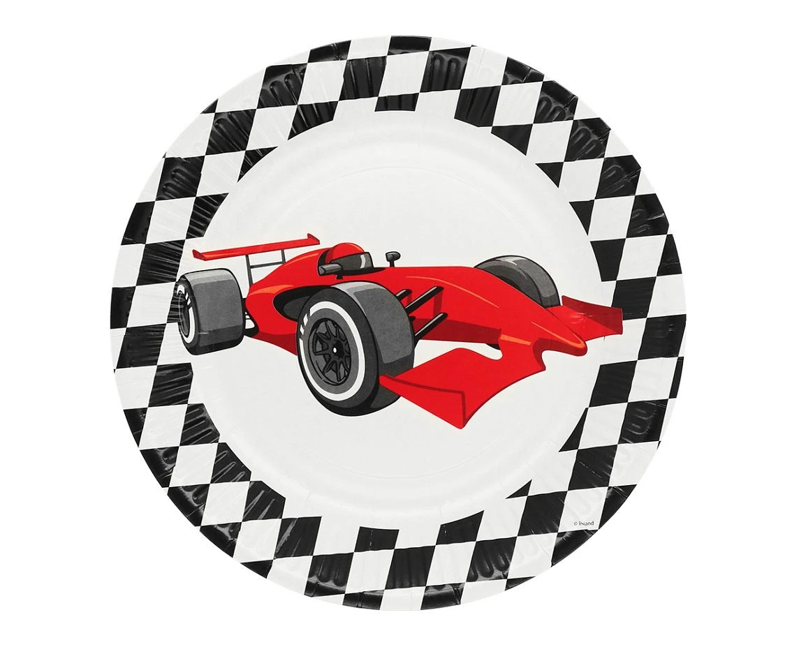 Talerzyki papierowe Racing, 23 cm, 8 szt.