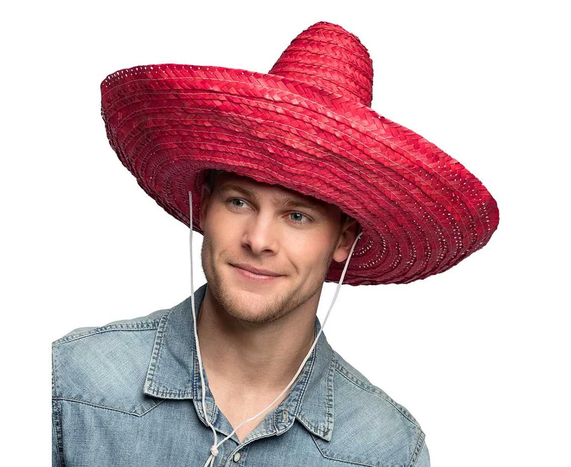 Kapelusz Sombrero , czerwony, 49 cm