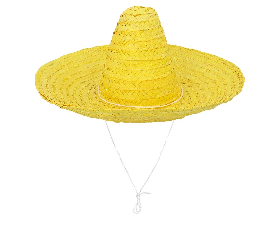 Kapelusz Sombrero , żółty, 49 cm