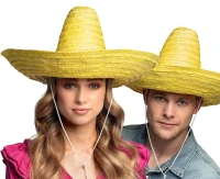 Kapelusz Sombrero , żółty, 49 cm