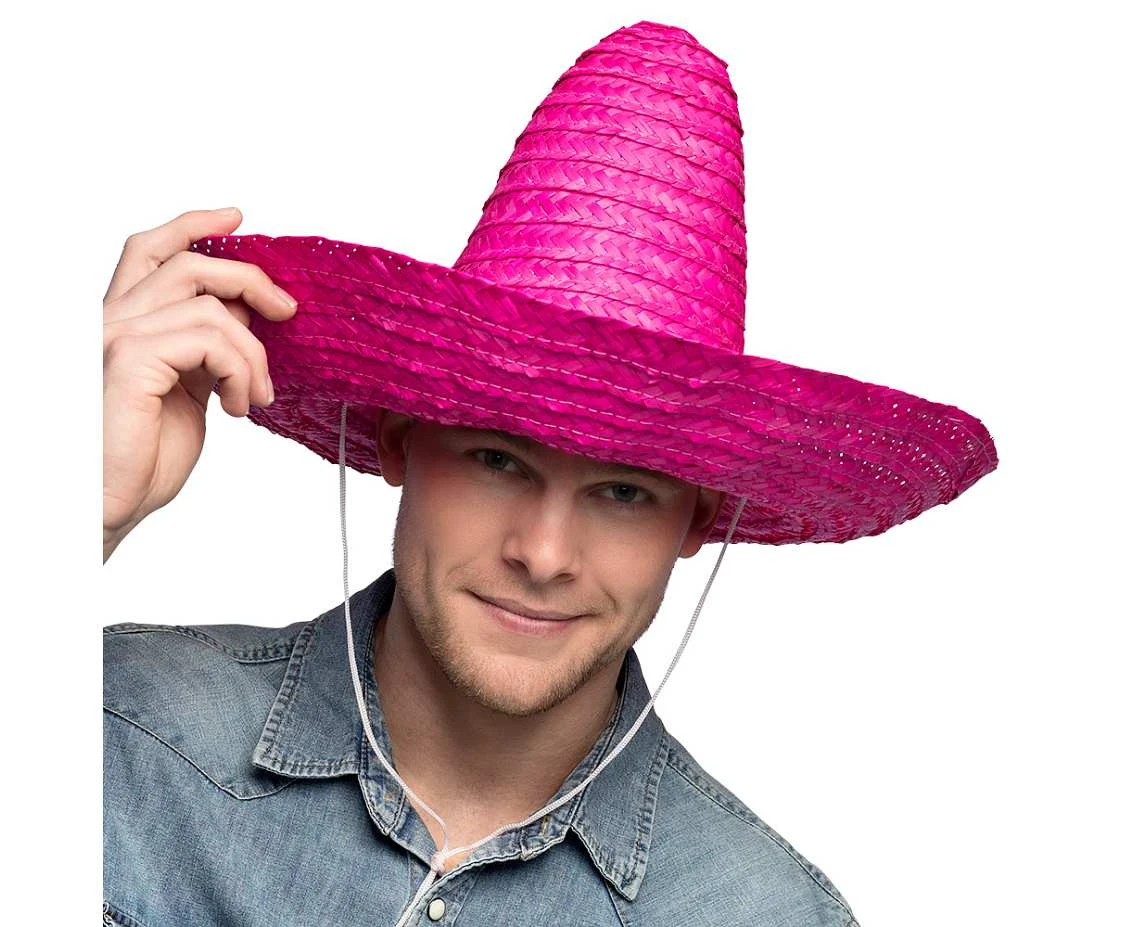 Kapelusz Sombrero , różowy, 49 cm
