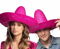 Kapelusz Sombrero , różowy, 49 cm
