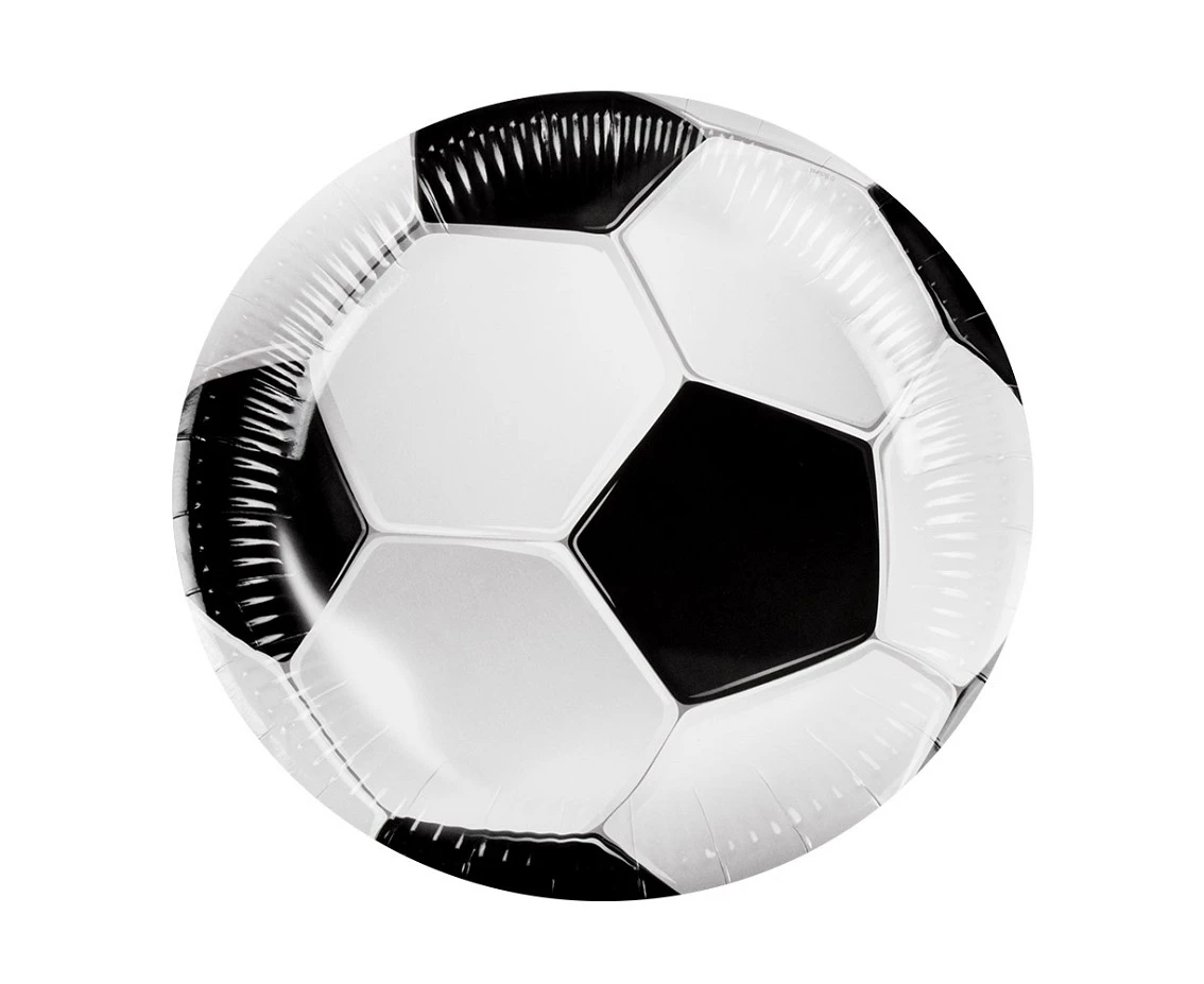 Talerzyki papierowe Football, 23 cm, 10 szt.
