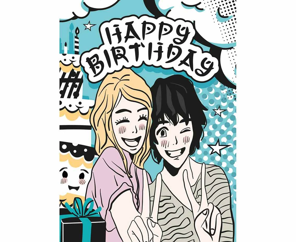 Kartka okolicznościowa B6 MANGA, 1 szt.