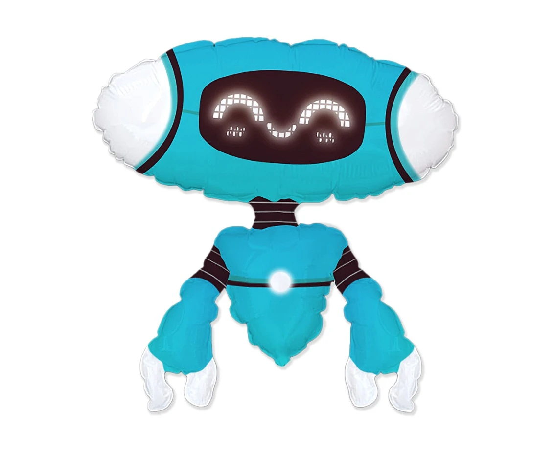 Balon foliowy 24" FX - Robot Blue, niepakowany KK