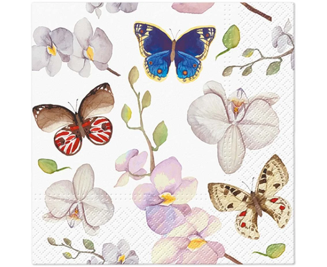 Serwetki wzorzyste Orchidea Butterfly 33x33 cm, 20 szt.