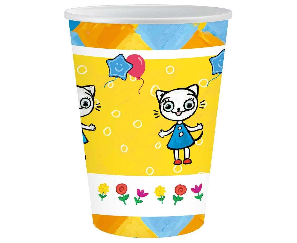 Kubeczki pap. Kicia Kocia (licencja), 250 ml, 6 szt.