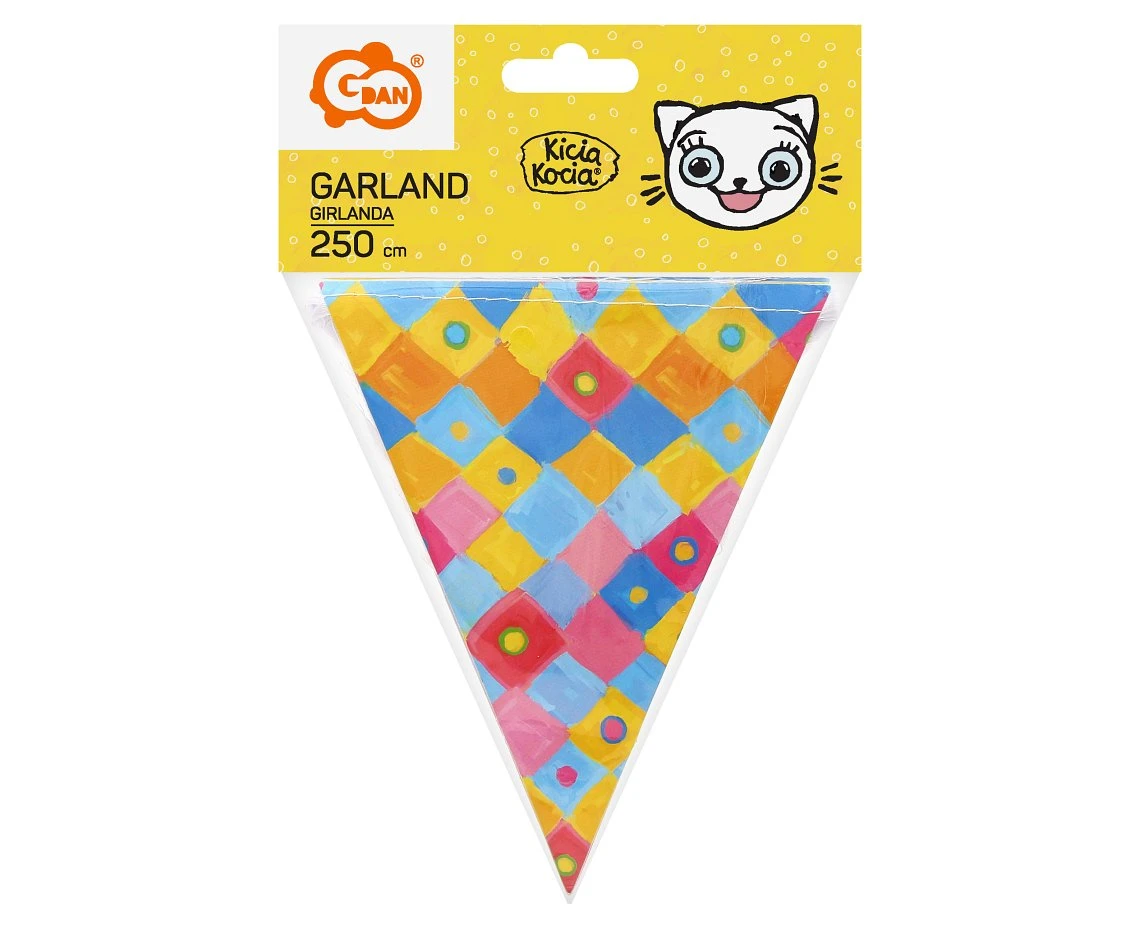 Girlanda flagi pap. Kicia Kocia (licencja), 2,5 m, 11 flag