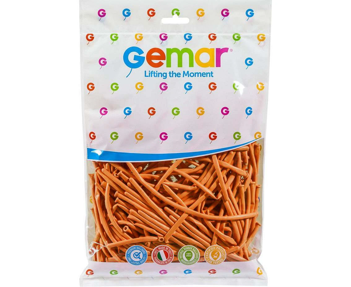 Balony Gemar, rurki włoskie typ 160, pomarańczowe, 100szt. KK