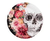 Talerzyki papierowe Day of the dead 23 cm, 10 szt.