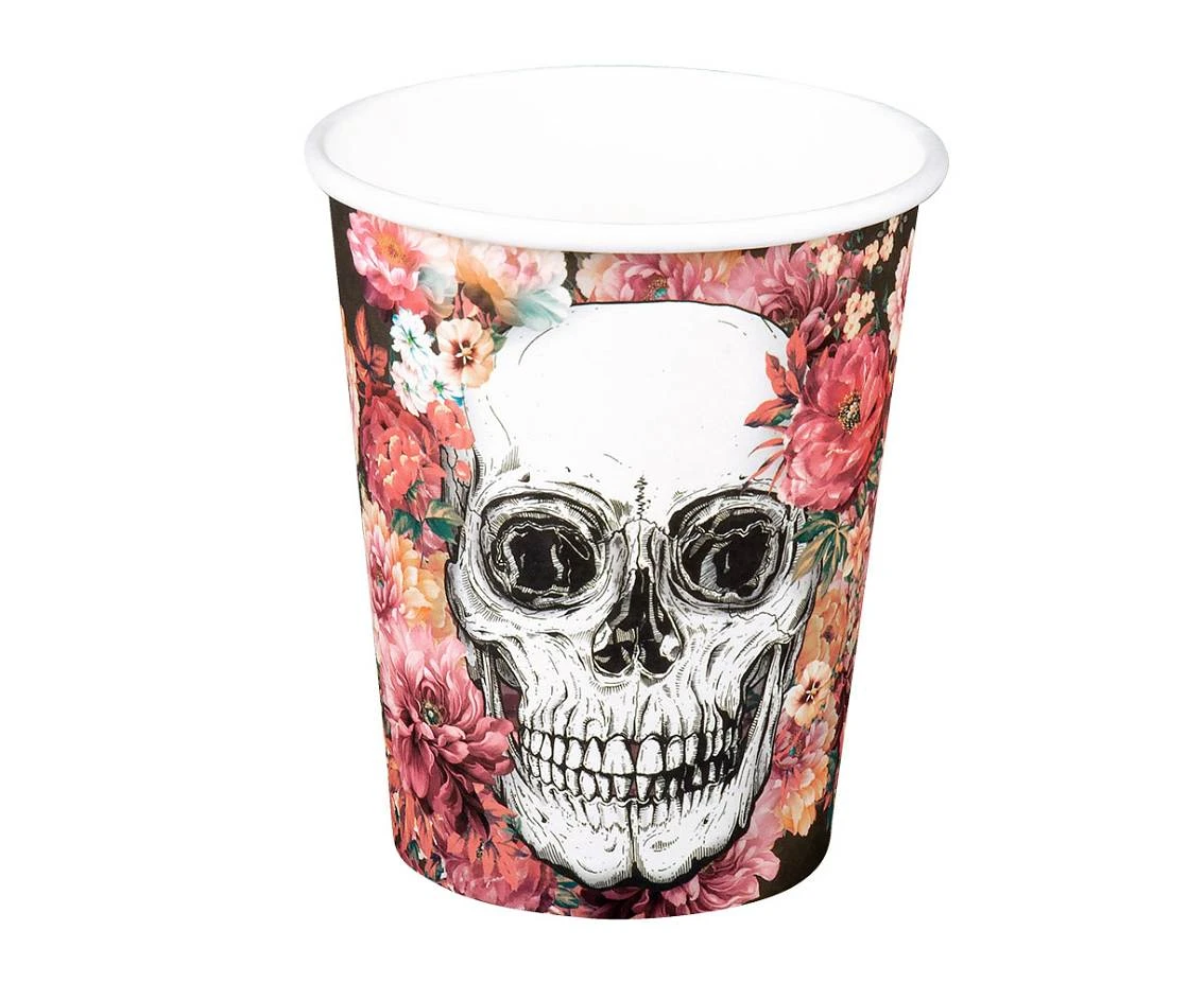Kubeczki papierowe Day of the dead 250 ml, 10 szt.
