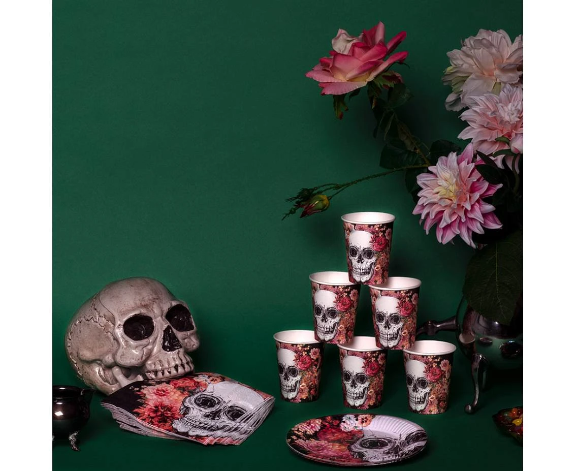 Kubeczki papierowe Day of the dead 250 ml, 10 szt.