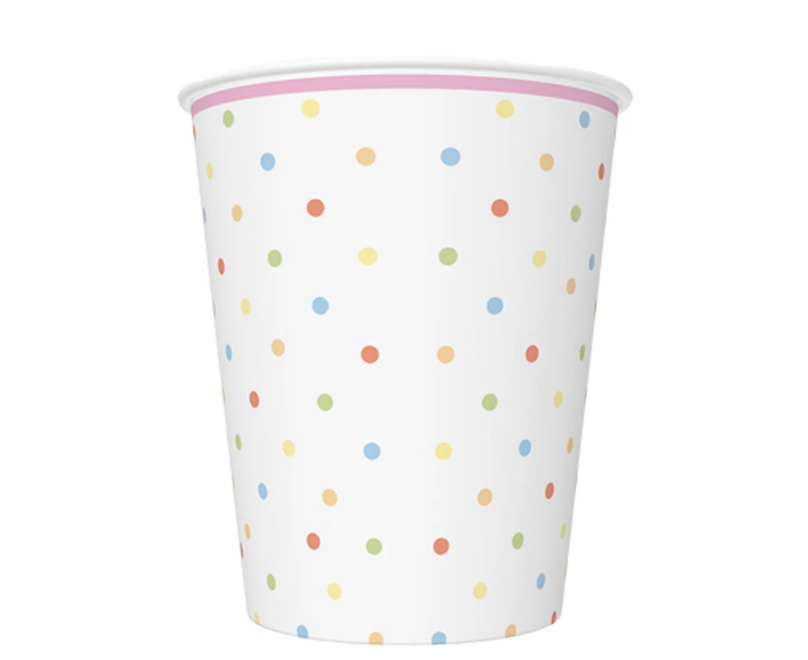 Kubeczki pap. Sweet Unicorn with Pastel Dots, 250 ml, 8 szt.