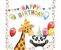 Serwetki pap. My Birthday, 33x33 cm, 20 szt.