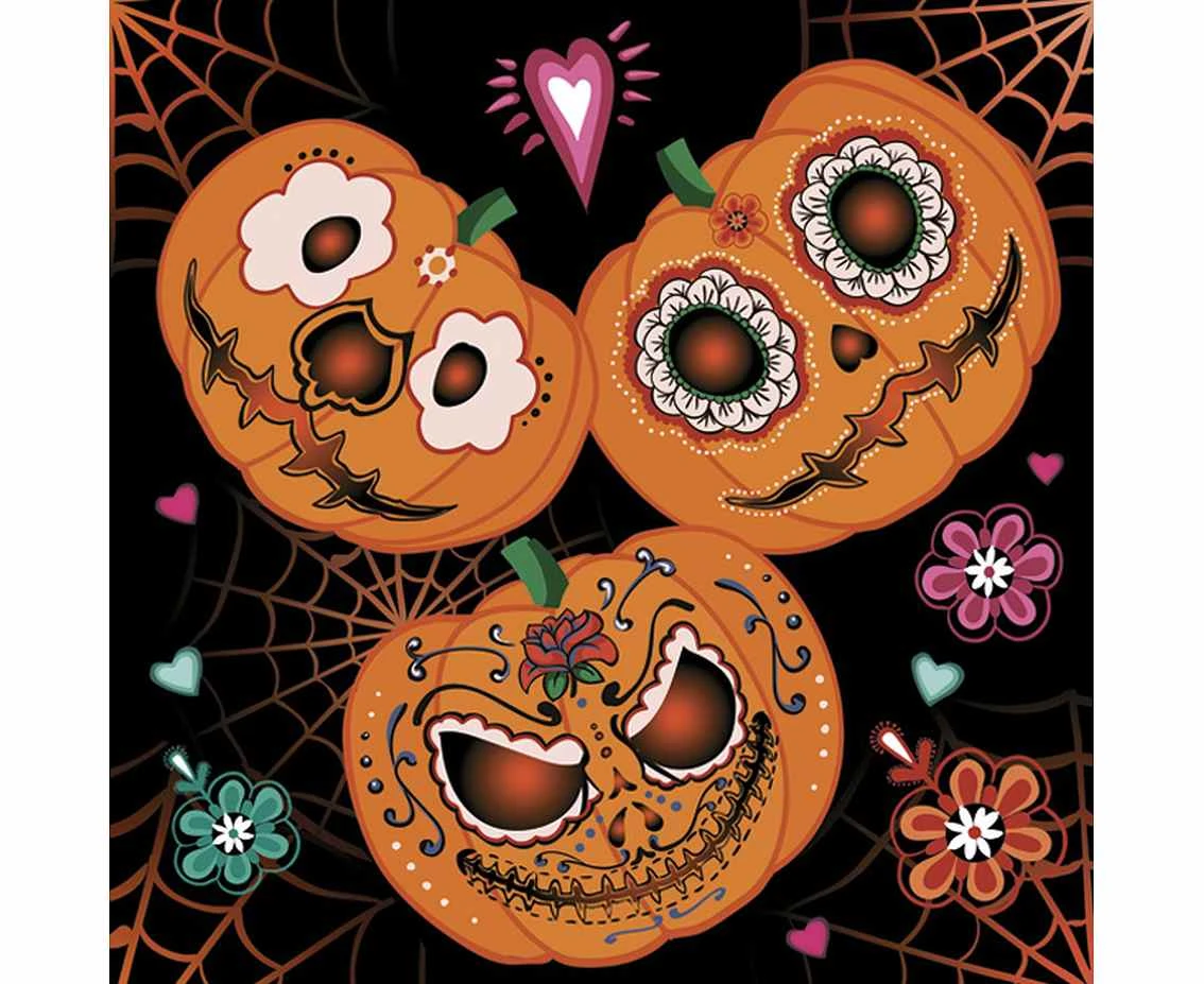 Serwetki pap. Mexican Pumpkins, 33x33 cm, 20 szt.