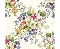 Serwetki pap. Delicate Flowers with Mini Dots, 33x33 cm, 20 szt.