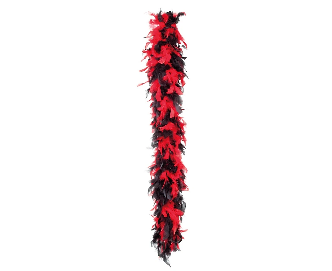 Boa czerwono-czarne 50 g, 180 cm