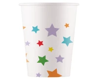 Kubeczki papierowe Multicolor Bright Stars, FSC, 200ml, 8 szt.
