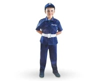 Zestaw dla dzieci Policjant (koszula, spodnie, czapka, pasek), rozm. 110/120 cm