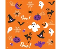 Serwetki papierowe Halloween Graphics on Orange, 33 x 33 cm,  20 szt.