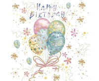 Serwetki papierowe Pastell Balloons with Gold Flowers, 33 x 33 cm,  20 szt.
