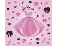 Serwetki papierowe Girls Pink Party Dress, 33 x 33 cm,  20 szt.