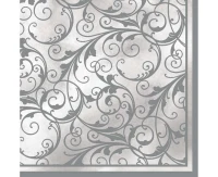Serwetki papierowe White&Silver, 33 x 33 cm,  20 szt.