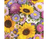 Serwetki papierowe Colourful Summer Flowers Background, 33 x 33 cm,  20 szt.