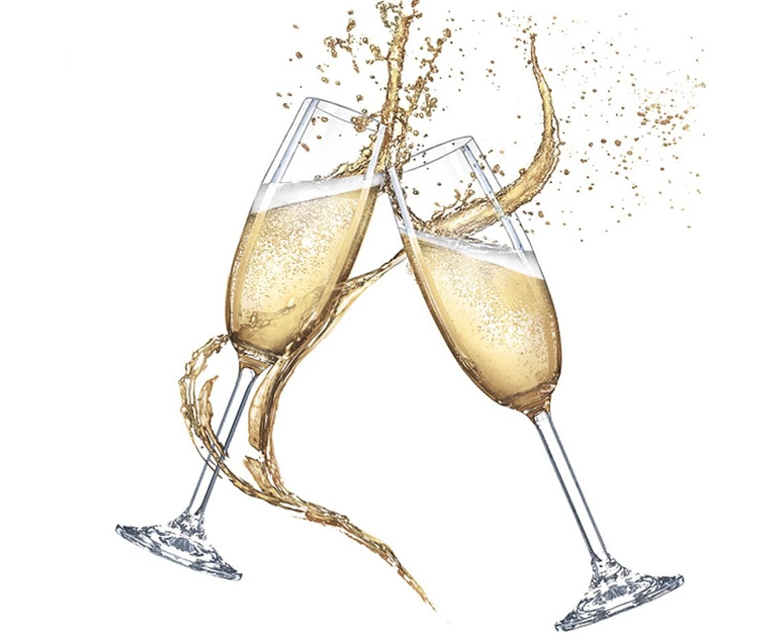 Serwetki papierowe Two glasses of Champagne, 33 x 33 cm,  20 szt.