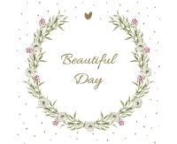 Serwetki papierowe Beautifull Day Flower Wreath, 33 x 33 cm, 20 szt.