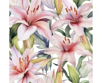 Serwetki papierowe Light Pink Lilies, 33 x 33 cm, 20 szt.