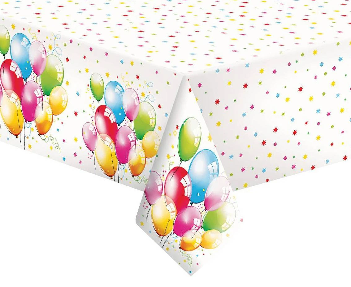 Obrus papierowy Birthday Balloons, 120 x 180 cm