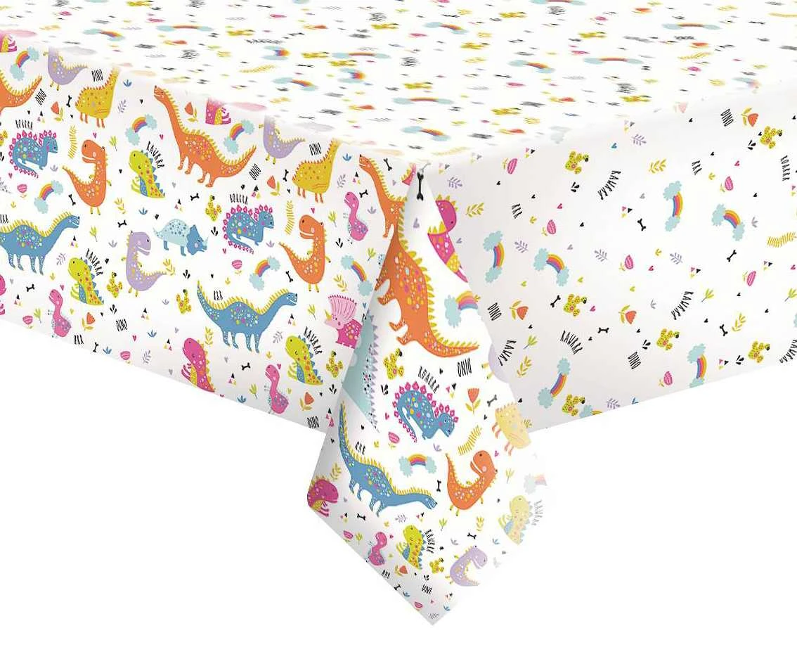 Obrus papierowy Funny Dinosuars, 120 x 180 cm