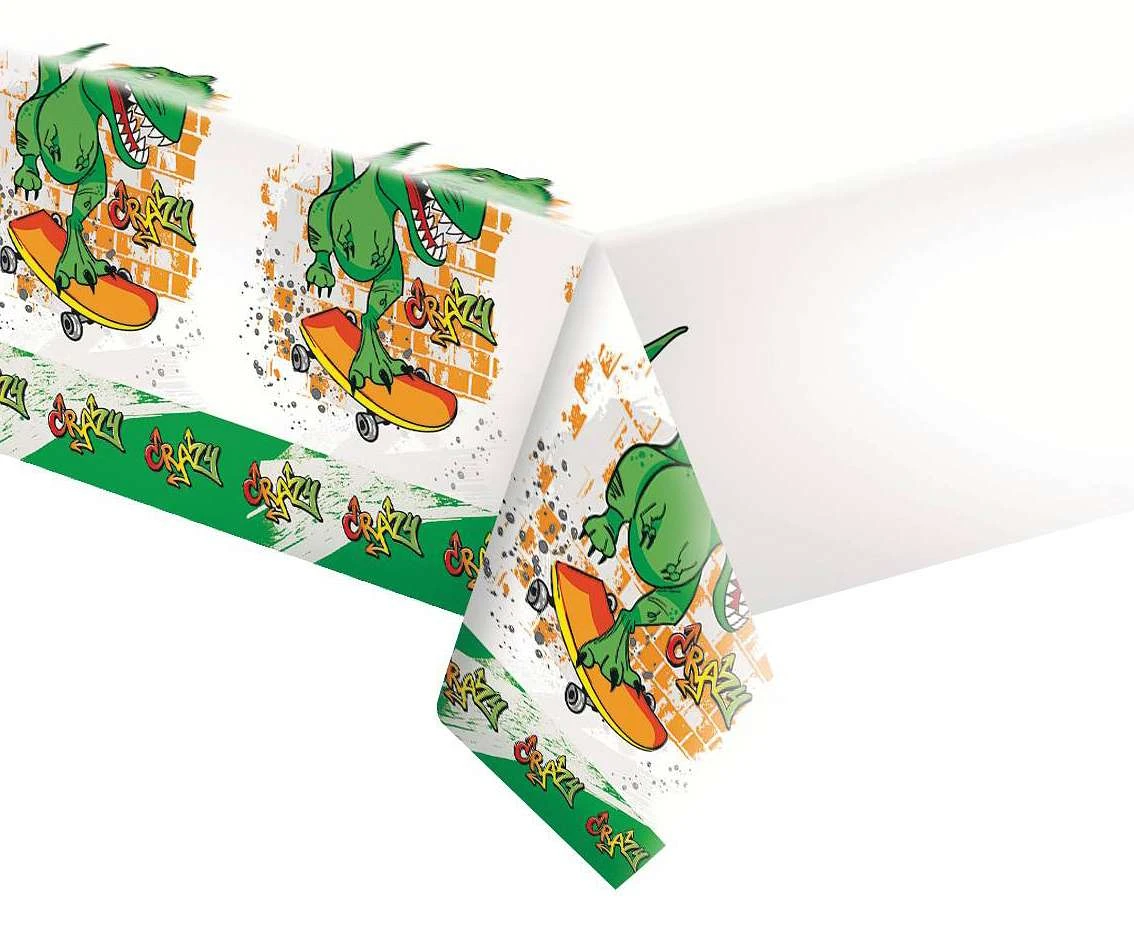 Obrus papierowy Crazy Dino, 120 x 180 cm