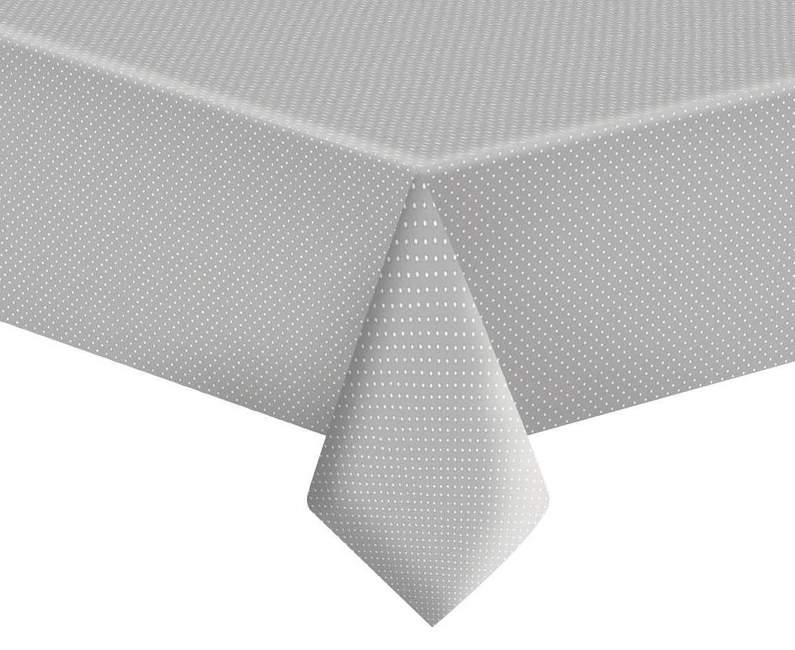 Obrus papierowy White Dots on Grey, 120 x 180 cm