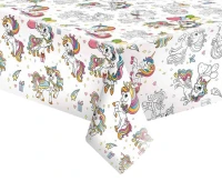 Obrus papierowy Colourful Unicorns, 120 x 180 cm