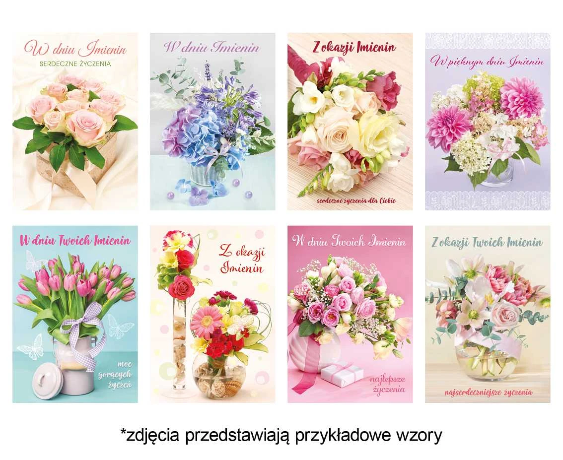 Laurka z brokatem B6B 117x167 Imieniny zest. 713 Kwiaty - Bukiety, Foto, Mix